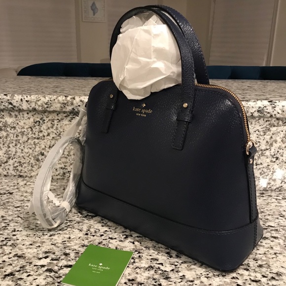 ✨SOLD!✨SALE!✨Kate Spade NWT! RARE Navy Leather Dome Bag - Picture 3 of 7